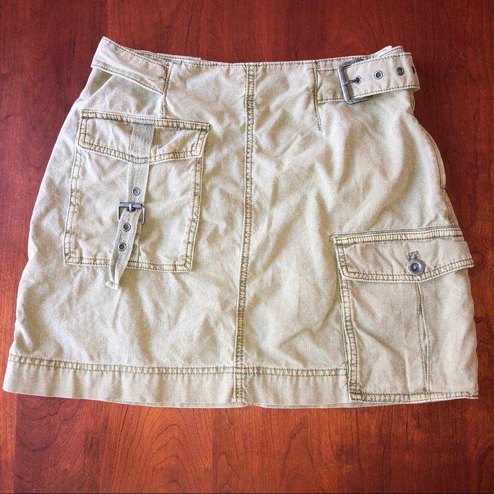 Free people green utility skirt